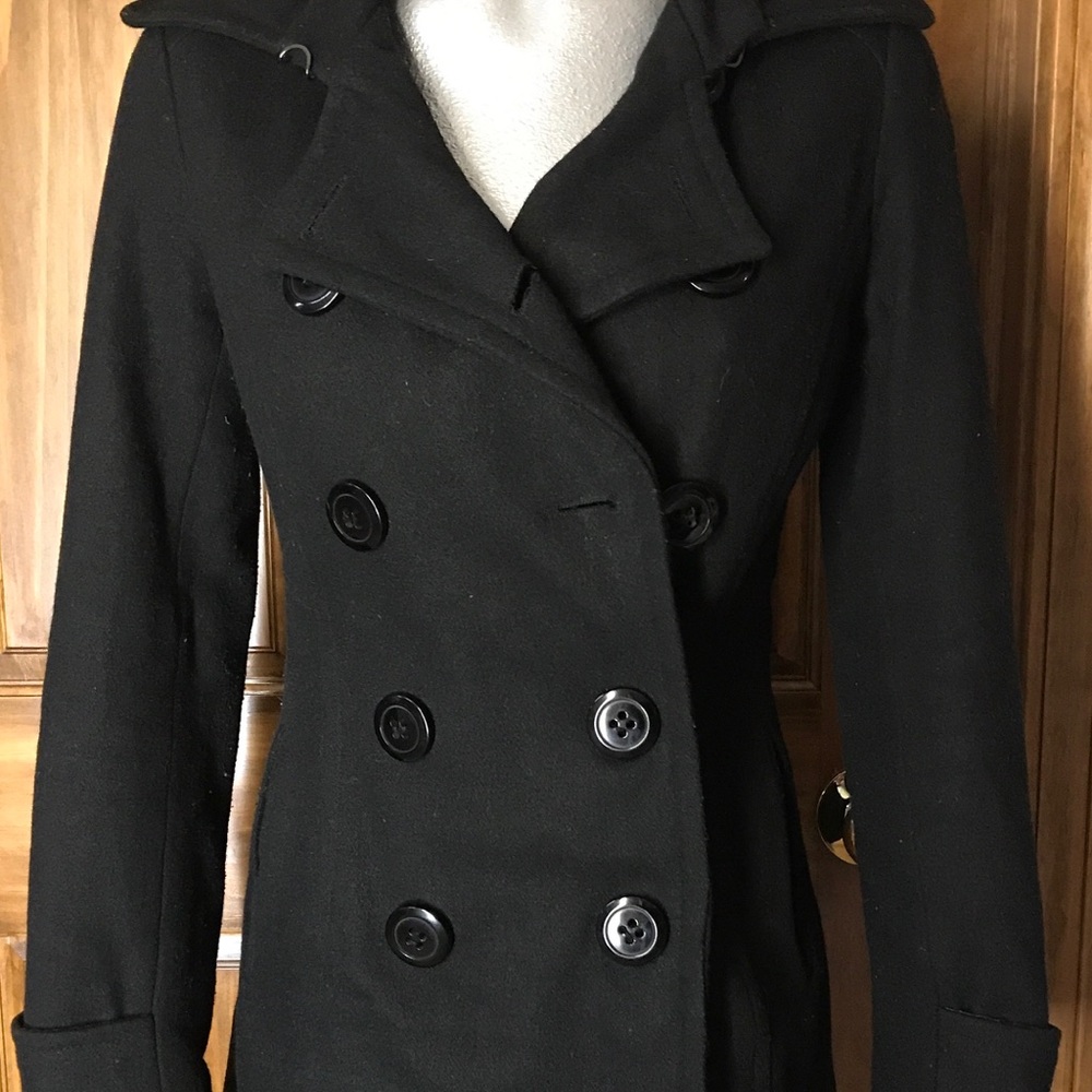 Black 'Navy look' Pea coat